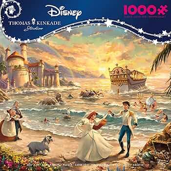 パズル　アリエル　リトルマーメイド　2000ピース　thomas kinkade Ceaco 2000-Piece Thomas Kinkade Disney The Little Mermaid